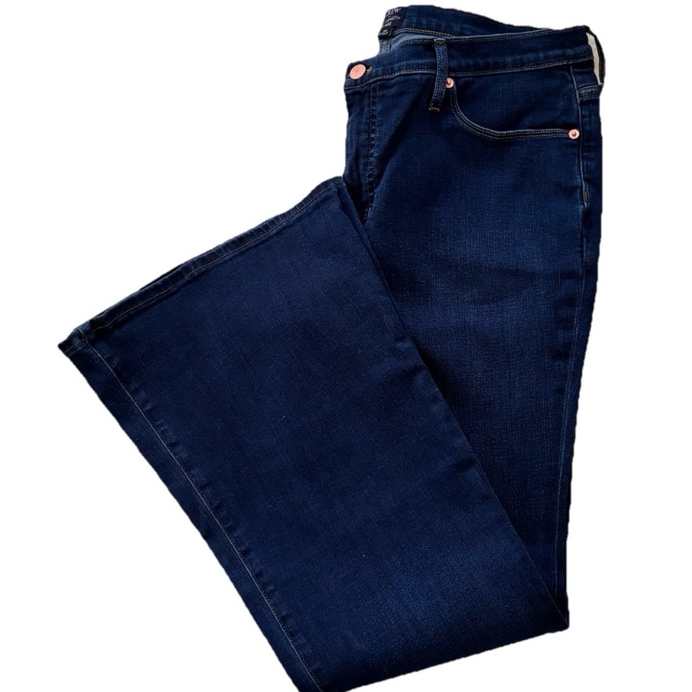 J. Crew Dark Wash Blue Flare Jeans - Picture 6 of 11